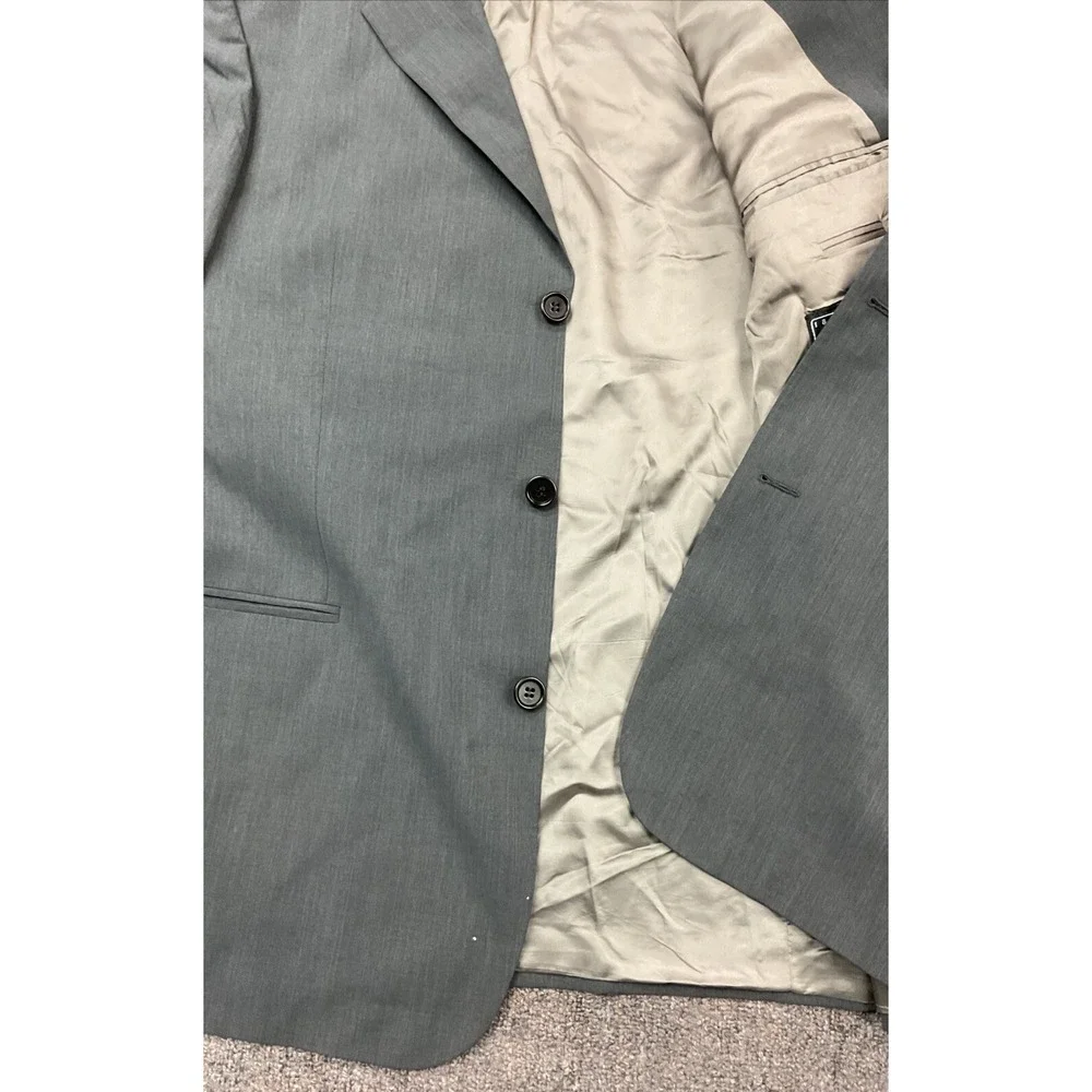 EUC! Hugo Boss Einstein Omega Virgin‎ Wool Cerruti Grey Suit Blazer Jacket - 52